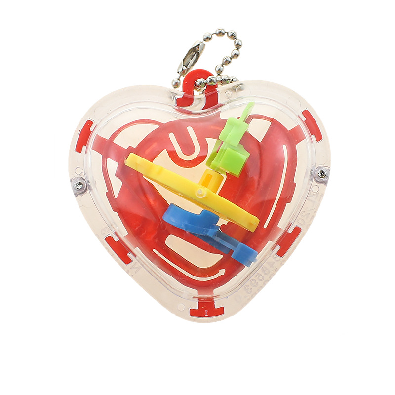 Puzzle amor en forma de corazón bola laberinto tridimensional 50 cerrado con llaveras bola laberinto bola bola bola creativa regalos pequeños juguetes al por mayor image 5