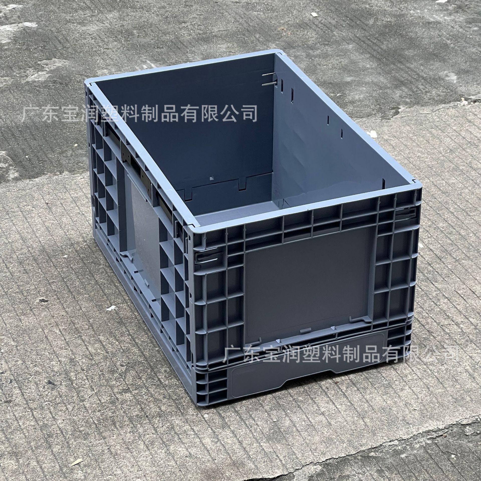 车载大容量料箱可印刷logo电子配件分类箱惠州塑料拆叠箱东莞批发