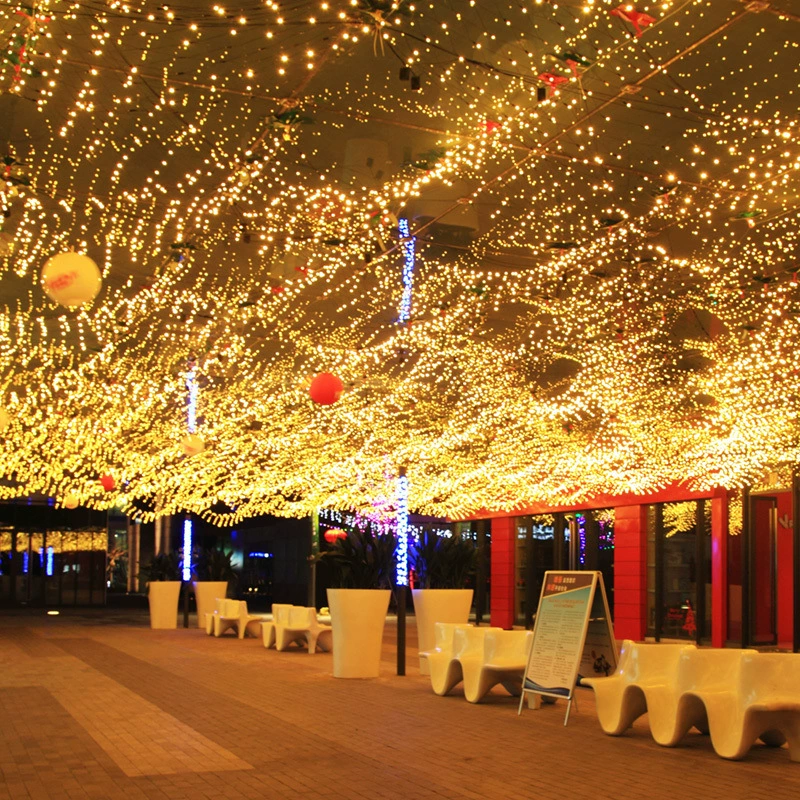 Светодиодные гирлянды со звездным небом, праздничные рождественские елочные огни, подвесные светильники, уличные декоративные светильники, магазин, торговый центр, свадебные гирлянды, поставка