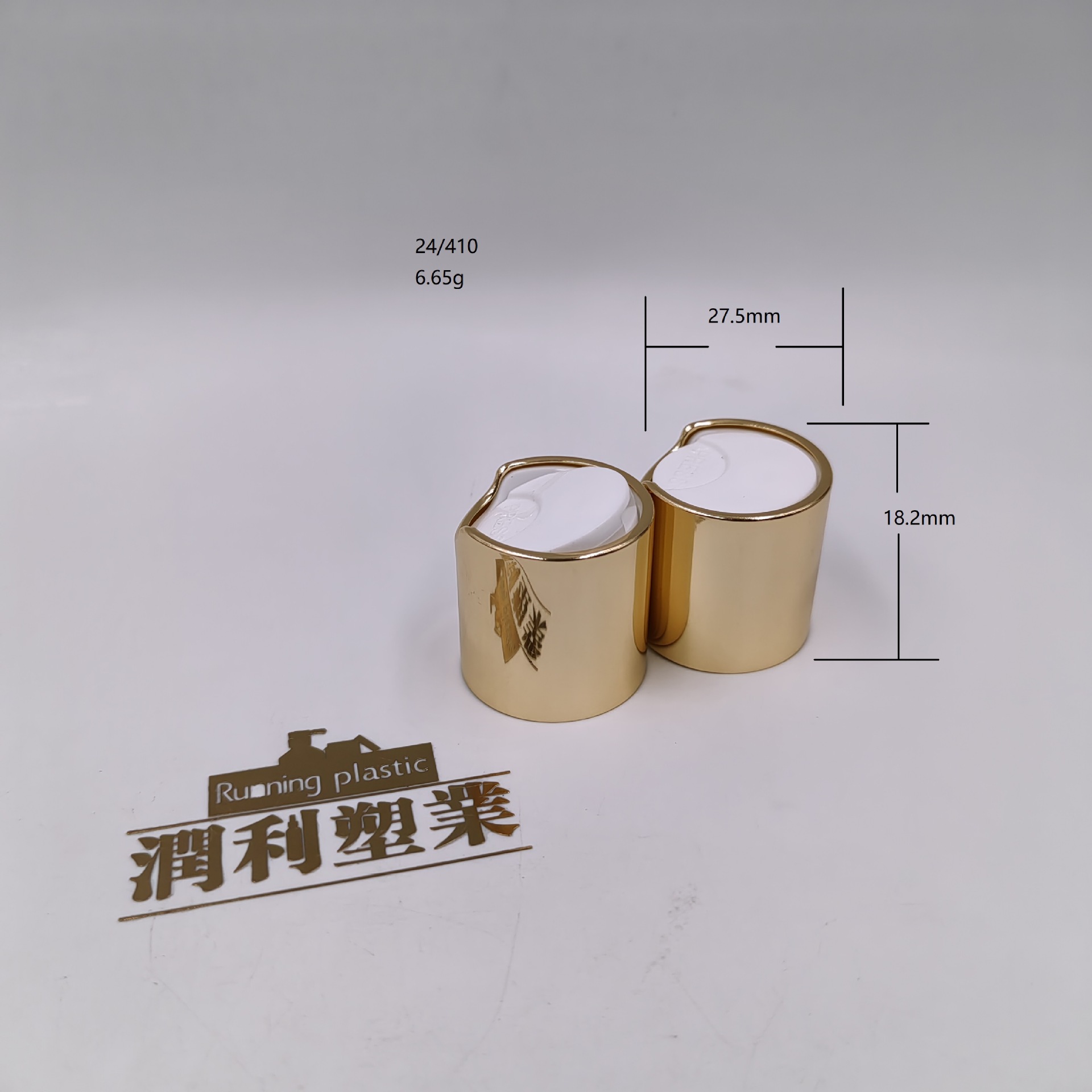 24牙24/410金色氧化铝千秋盖蝴蝶盖