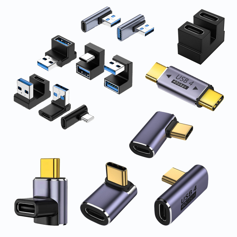 Type cアダプタusb 3.1アダプタ雷インターフェイス磁気プラグ公転母延長エルボ|undefined