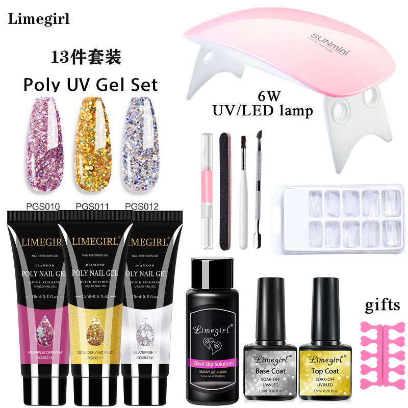 Nail Art extensión pegamento traje cristal rápido uñas extensión gel UV fototerapia pegamento uñas arte lámpara LED en stock suministro