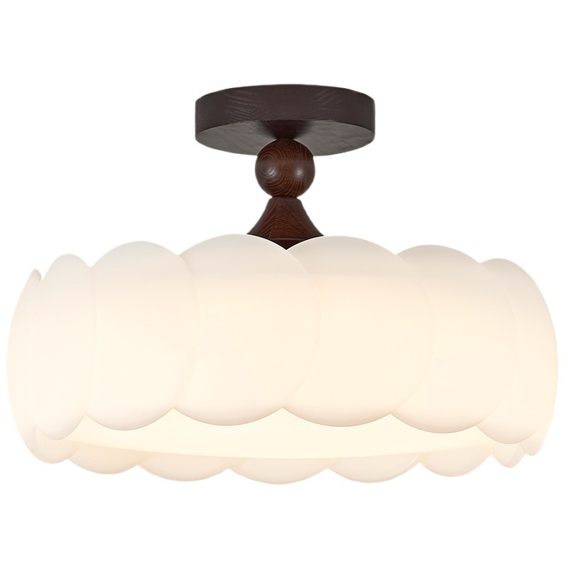 Lámpara de dormitorio medieval francesa, lámpara de sala de estar, nueva iluminación, estilo crema retro, lámpara de techo de protección ocular led para niños