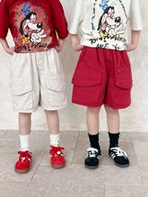 【特卖】2025夏季新款儿童百搭工装短裤男女童侧口袋五分裤