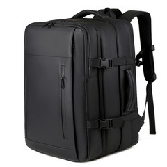 新款跨境男士商务出差可扩展大容量防泼水密码锁真空双肩包电脑包