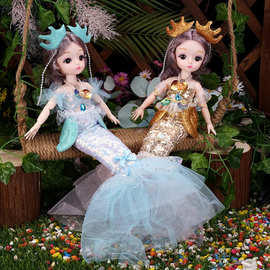 洋娃娃女孩玩具唱歌美人鱼娃娃婚纱公主儿童生日舞蹈机构礼物批发