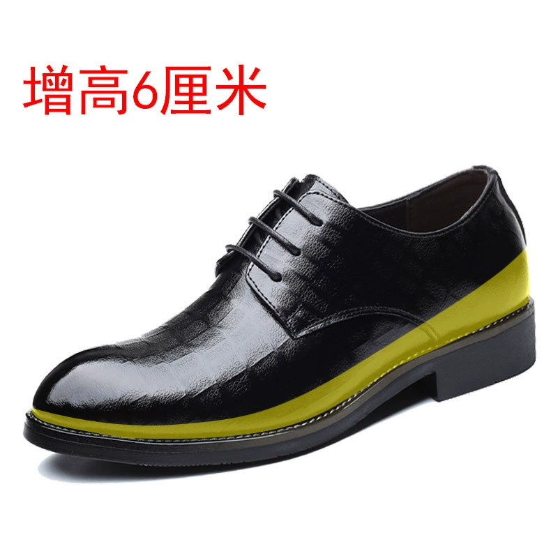 Новые мужские туфли из натуральной кожи, невидимая Внутренняя высота 6 см, кожаные туфли на шнуровке, деловая Повседневная офисная обувь, Офисная Свадебная обувь, модная