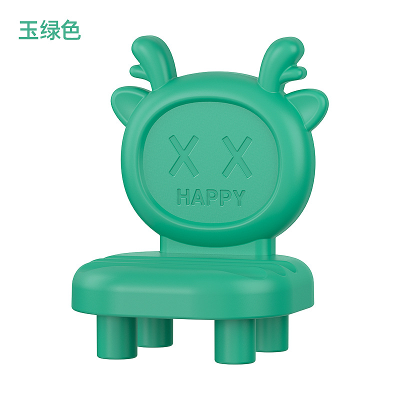 Venta directa de fábrica, regalos promocionales creativos de plástico, silla de dibujos animados, soporte para teléfono móvil de escritorio, soporte para teléfono móvil, se puede imprimir LOGO