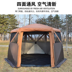 六角形自動大型テント全自動クイックオープン防雨テント屋外キャンプ折りたたみポータブルビーチテントパオ
