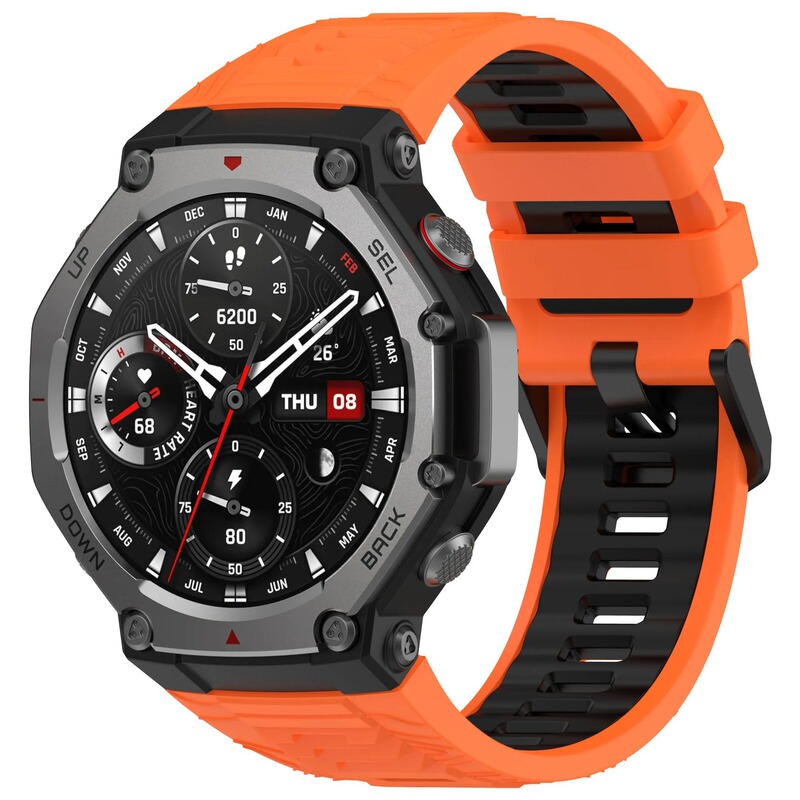 Suitable for Huami Amazfit T-REX3 Two-color Silicone Strap Huami Jue Me 3 Breathable Wristband with Tools Suitable for Huami Amazfit T-REX3 Two-color Silicone Strap Huami Jue Me 3 Breathable Wristband with Tools