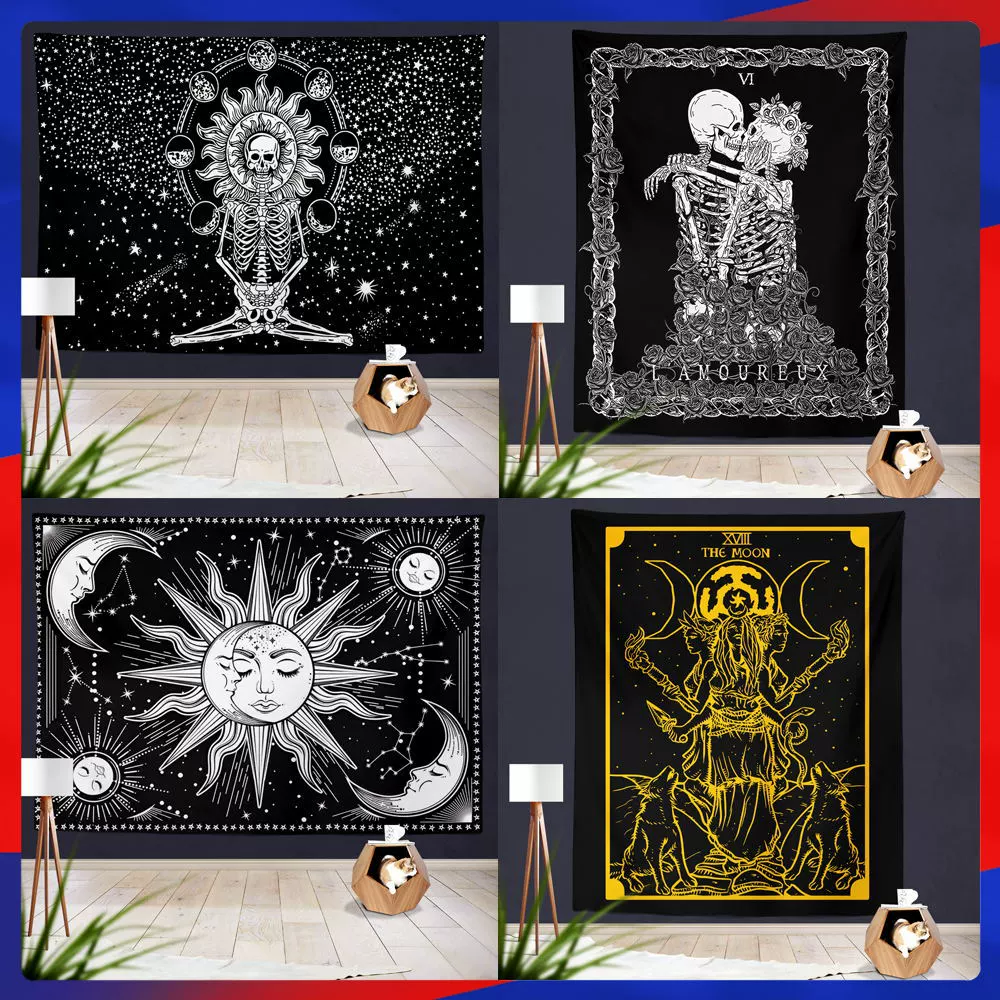 Трансграничная национальная ветровая подвесная ткань череп горячая Распродажа Украшение стен комнаты фоновая ткань может быть напечатана гобеленами