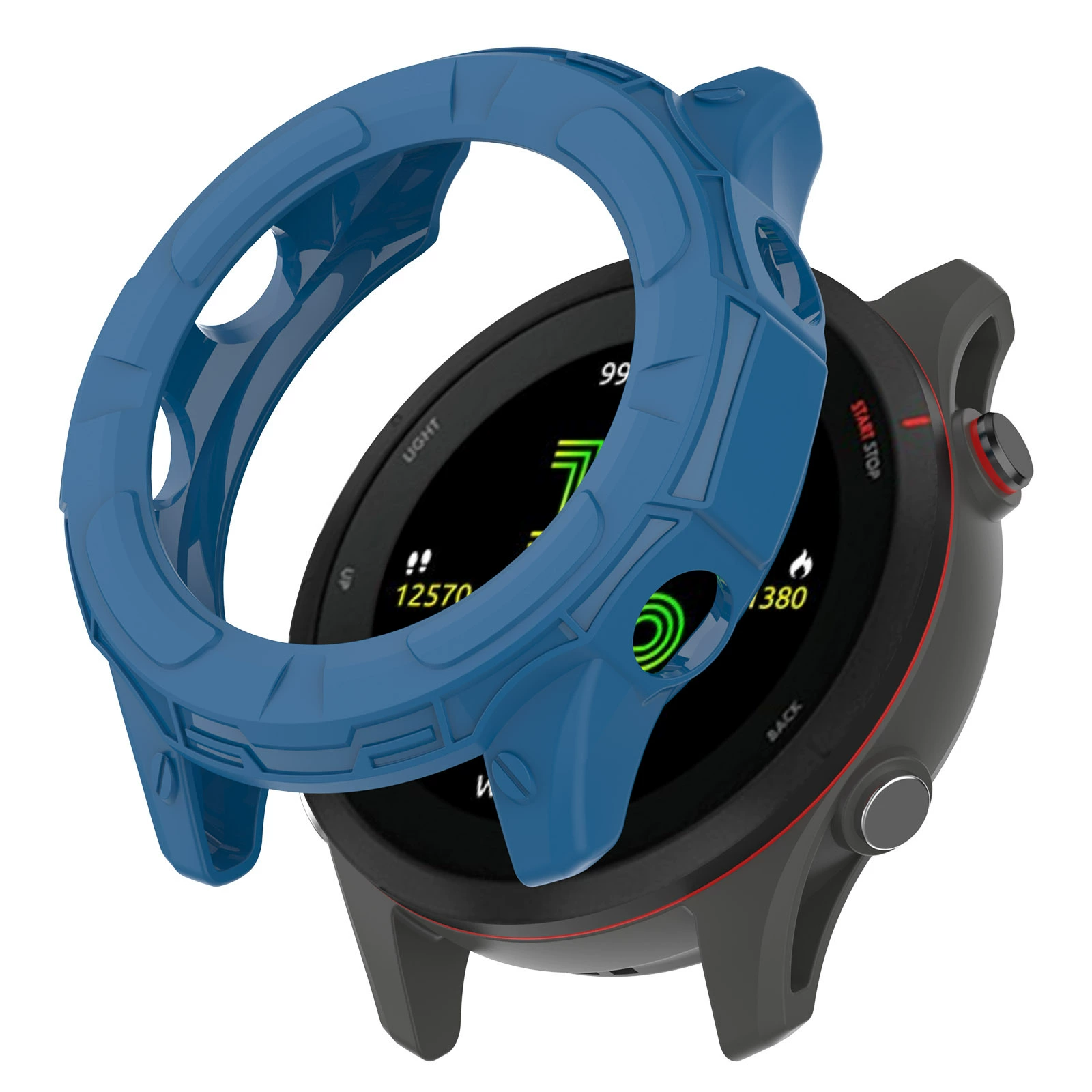 Подходит для часов Garmin Forerunner955 полупакет защитный чехол TPU броня полая мягкая резиновая оболочка