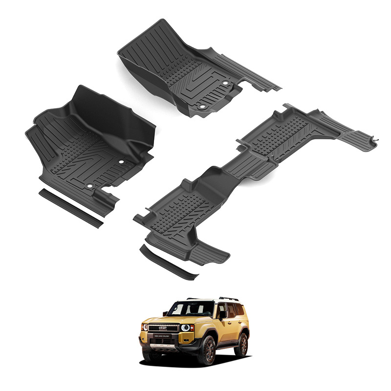 Txinrui Aplicable a Prado Alfombrilla para piso de coche Alfombrilla para pie TPE Land Cruiser LC250 Floor Mats