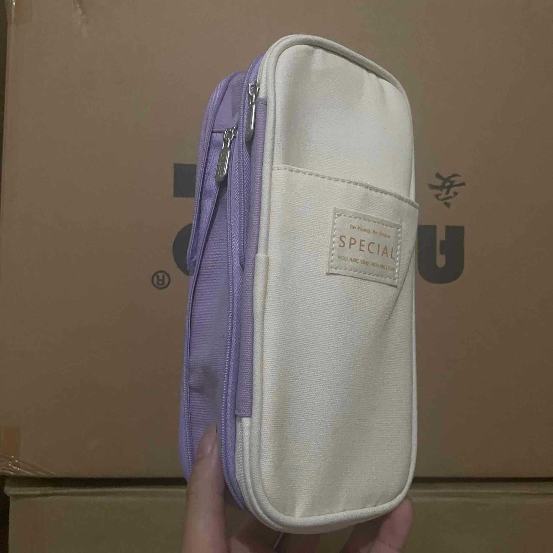 Caja de lápices especial transfronteriza macaron color a juego se puede cambiar en caja de papelería de estudiante de bolsa de lápices mejorada de gran capacidad