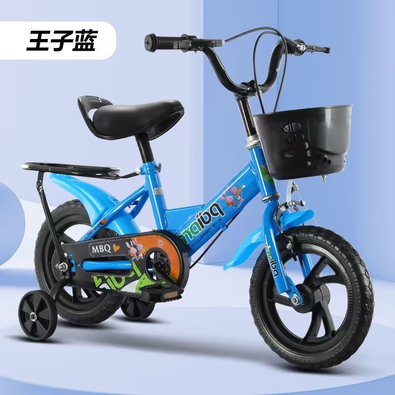 Bicicleta para niños Bicicleta inflable gratuita con ruedas auxiliares para niños y niñas de 3 años y 5 años para niños de 14-18 pulgadas