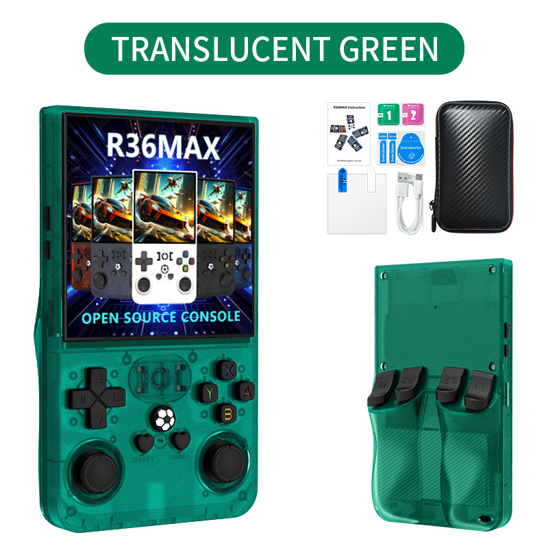 Nueva consola de juegos portátil R36sMAX transfronteriza nueva máquina de arcade retro de batalla doble 4K HD transfronteriza
