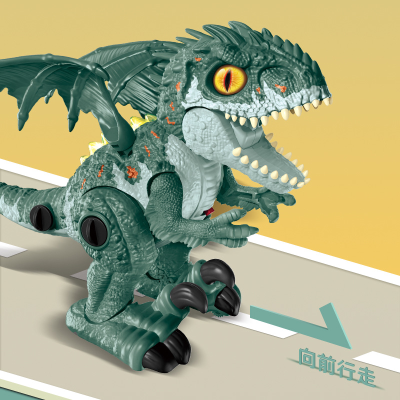 Juguete de dinosaurio eléctrico para niños Música de luz aerosol modelo de simulación de dinosaurio Tyrannosaurus Boy Toy al por mayor