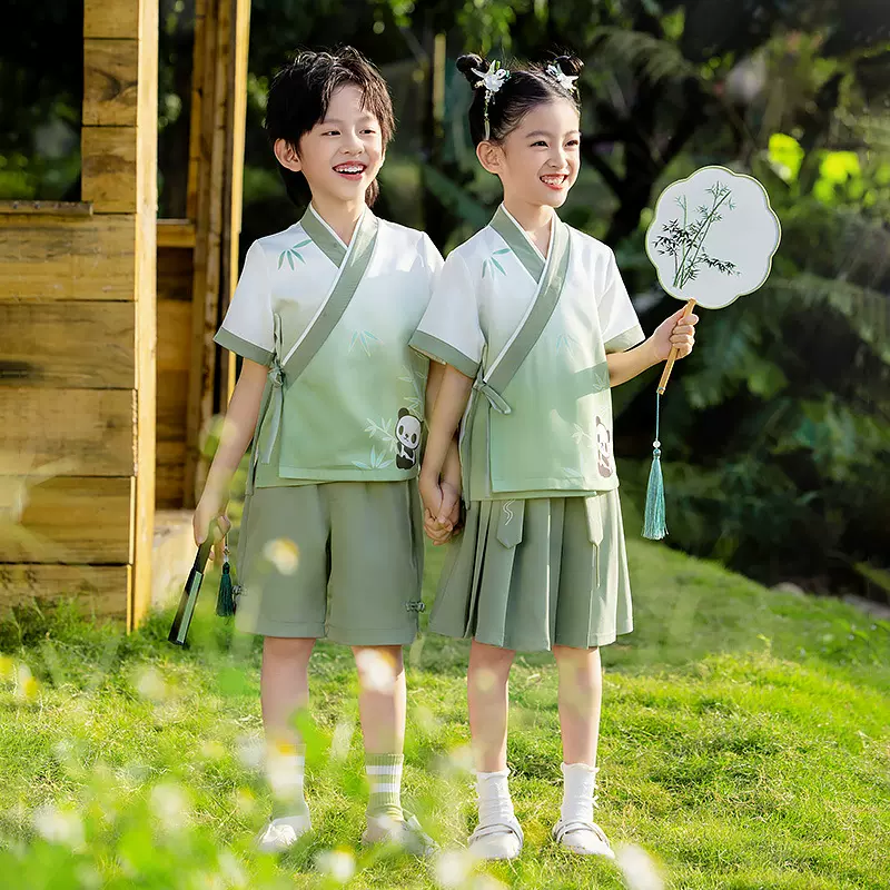 六一儿童演出服幼儿园中国风朗诵汉服小学生合唱舞台表演服毕业照