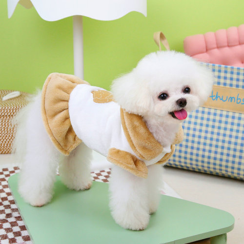 Pet clothing dog clothes cat puppy teddy bibie bear snow bear traction cotton skirt