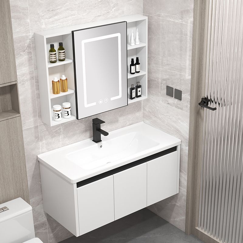 Engrosado simple lavabo gabinete de baño combinación espacio de baño lavabo integrado cerámica