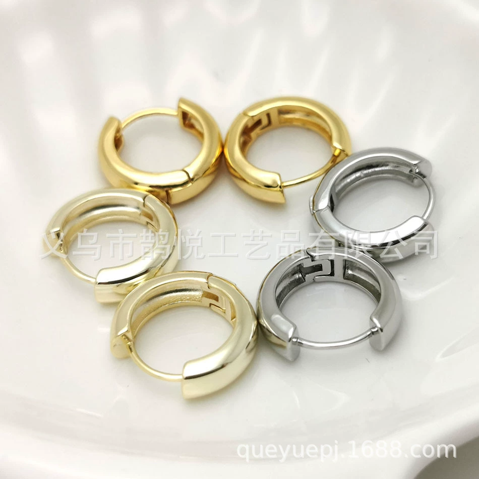 Кривые серьги, аксессуар, серьги-клипсы, 18 карат, 14 карат, золотистый цвет, европейский стиль, оптом