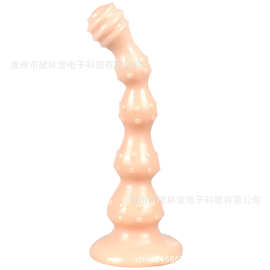 PVC拉珠扩肛串珠超长后庭肛塞男用肛门按摩器女用异形阳具自慰器