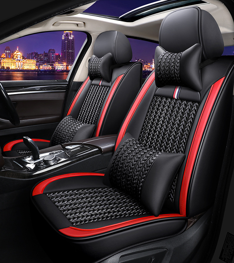 Cross-border foreign trade car seat cushion wear-resistant leather surrounded by four seasons universal seat cover source factory foreign trade wholesale
