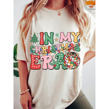 O 73918 Christmas theme print women's tee ʥ������ӡ��Ůʿ T