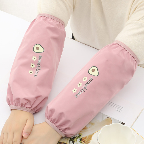 Fashionable waterproof sleeves for men and women, home kitchen, anti-oil pollution sleeves, cartoon adult student sleeves, winter wholesale
