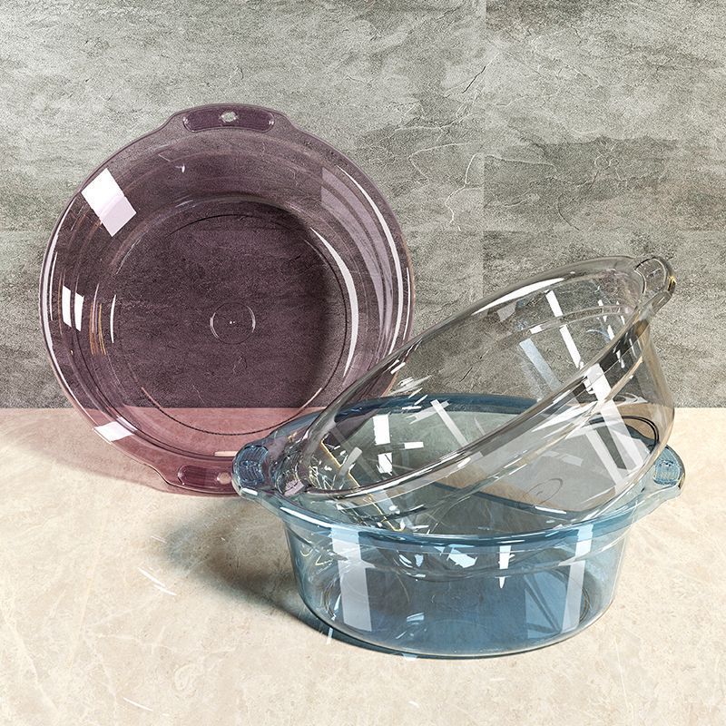 家庭用プラスチック洗面器厚みのある大型透明洗面器ベビー洗面器学生寮洗濯洗面器野菜洗い|undefined