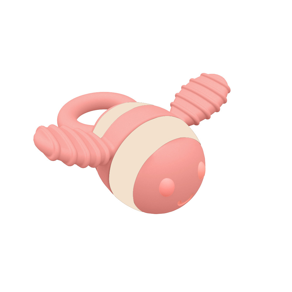 Bee teether (pink white without printing)