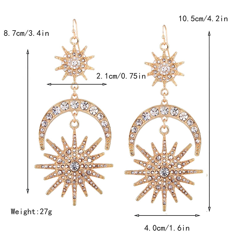 Diadema De Diamantes De Imitación Con Incrustaciones De Aleación De Luna De Estrella Para Mujer display picture 4
