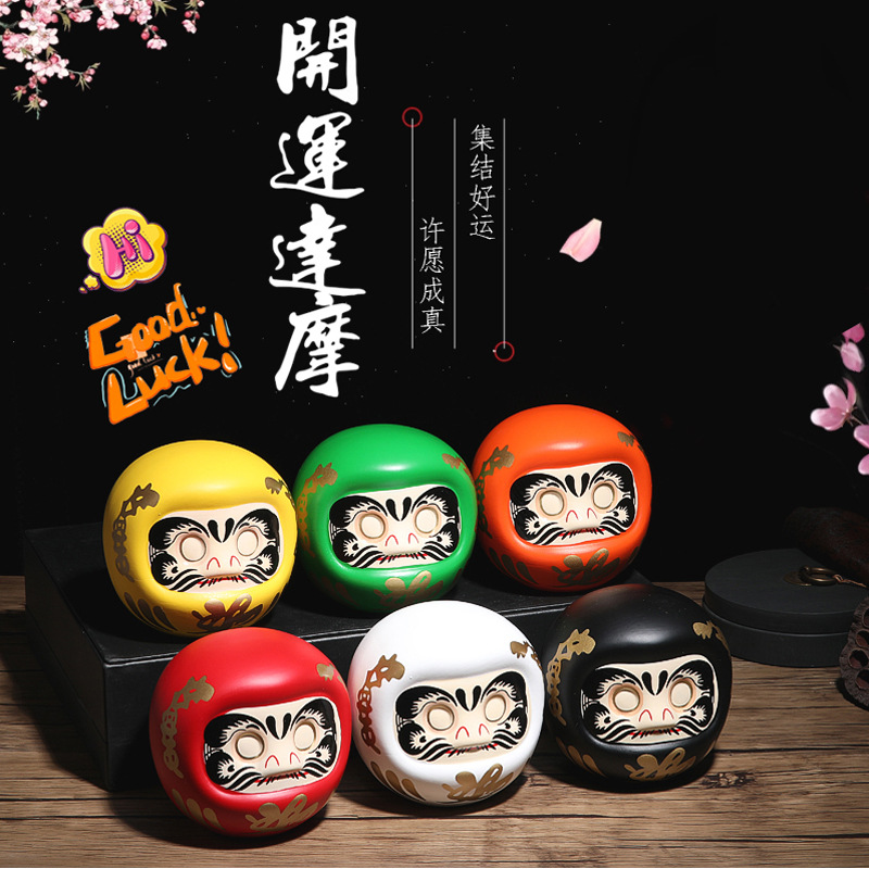 乐喵陶瓷工艺品储钱罐日式摆件桌面收银台家居装饰摆设阴阳师达摩