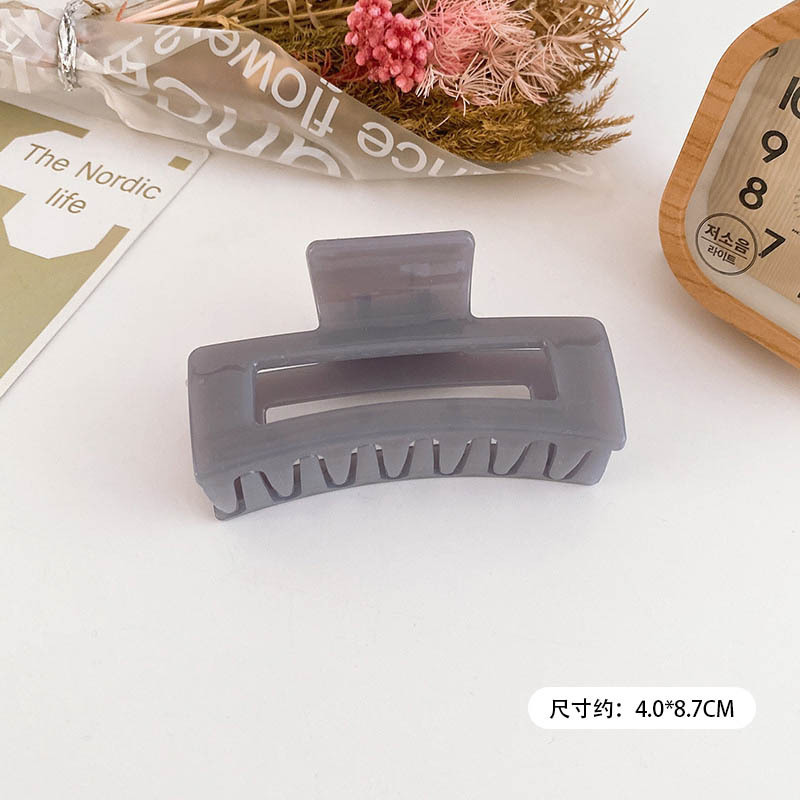 Accesorios para el cabello de pinza de tiburón de acrílico grande de Corea, clip de agarre para el cabello de disco simple, tocado de horquilla de cabeza femenina al por mayor