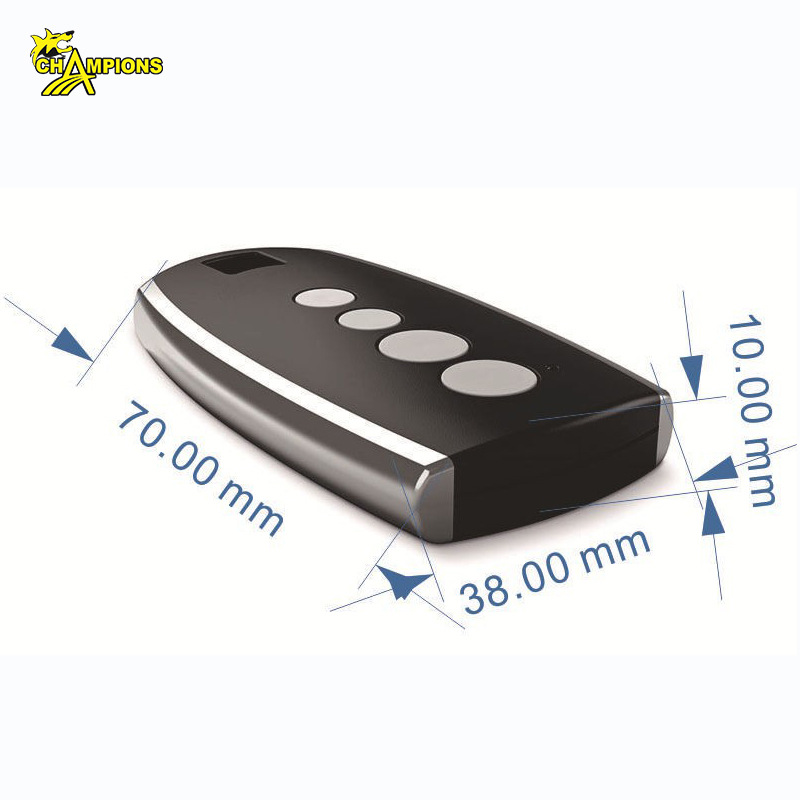 Control remoto con cuatro botones para puertas de garaje eléctricas, clonación inalámbrica para hogar inteligente, duplicador de control remoto de 433MHz para puertas correderas.