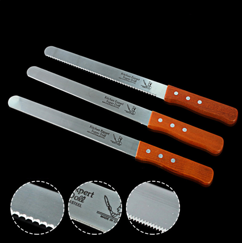 Baking tools 10-inch 12-inch toast stainless steel toast knife bread knife serrated knife slicing knife cake