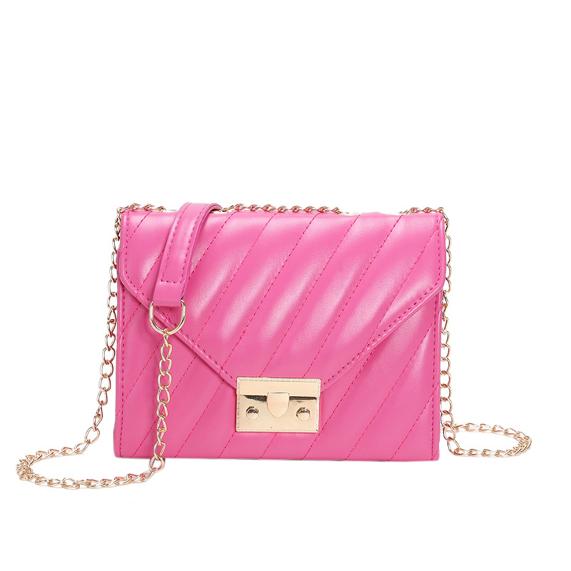 Bolso de costura de automóvil para mujeres fresco estilo exterior bolso de color sólido 2025 moda nueva bolsa de cinturón de cerradura de primavera