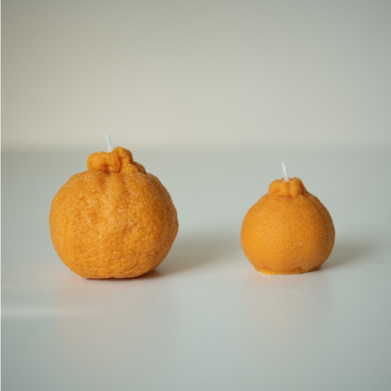 Simulación naranja forma aromaterapia vela Año Nuevo de vacaciones regalo los niños decoración del hogar creativo fotografía props