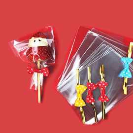 糖葫芦棒棒糖包装袋迷你圣诞透明糖果袋蝴蝶结扎丝机封袋自封代发