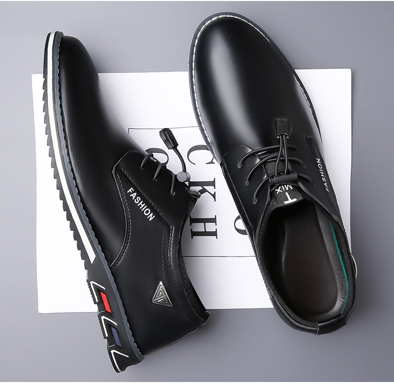 Men Oxford Synthetic Leather Leather Round Toe Office Footgear_voghion.com