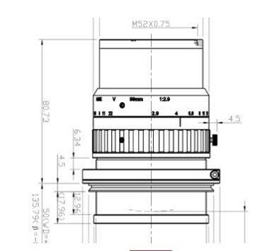 浩蓝光电AZUREphotonics ELS-99-2.9V16K-0.88X 手动光圈定焦镜头
