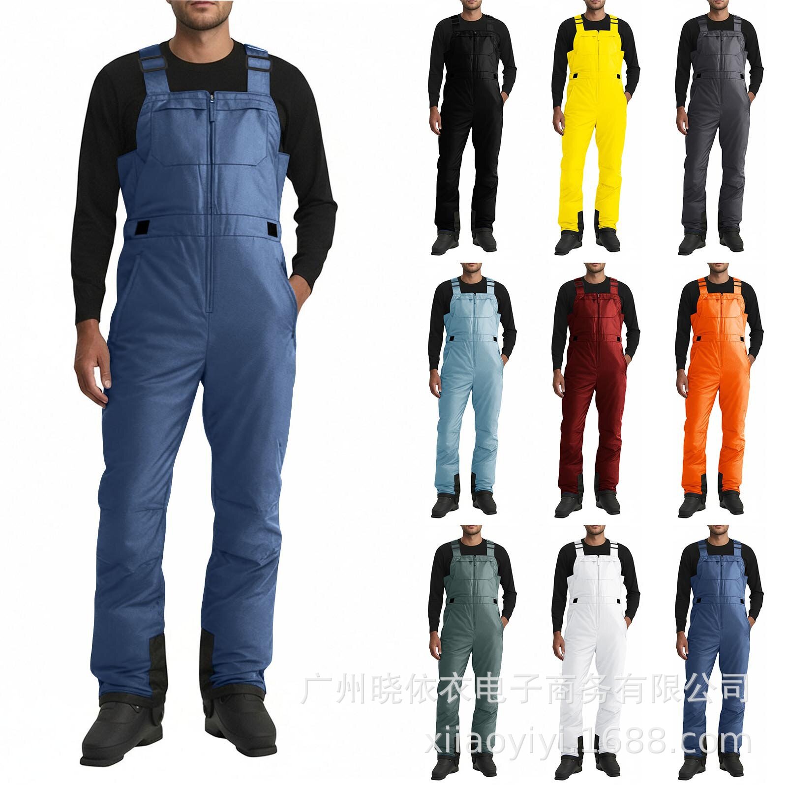 Amazon's Cross-Border Best-Selling Outdoor Ski Overalls, Unisex Waterproof and Windproof Snow Pants for Winter