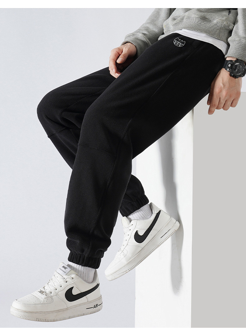 Herren Winter Plüsch Freizeithose Gefüttert Warm Leggings Große Größe_voghion.com