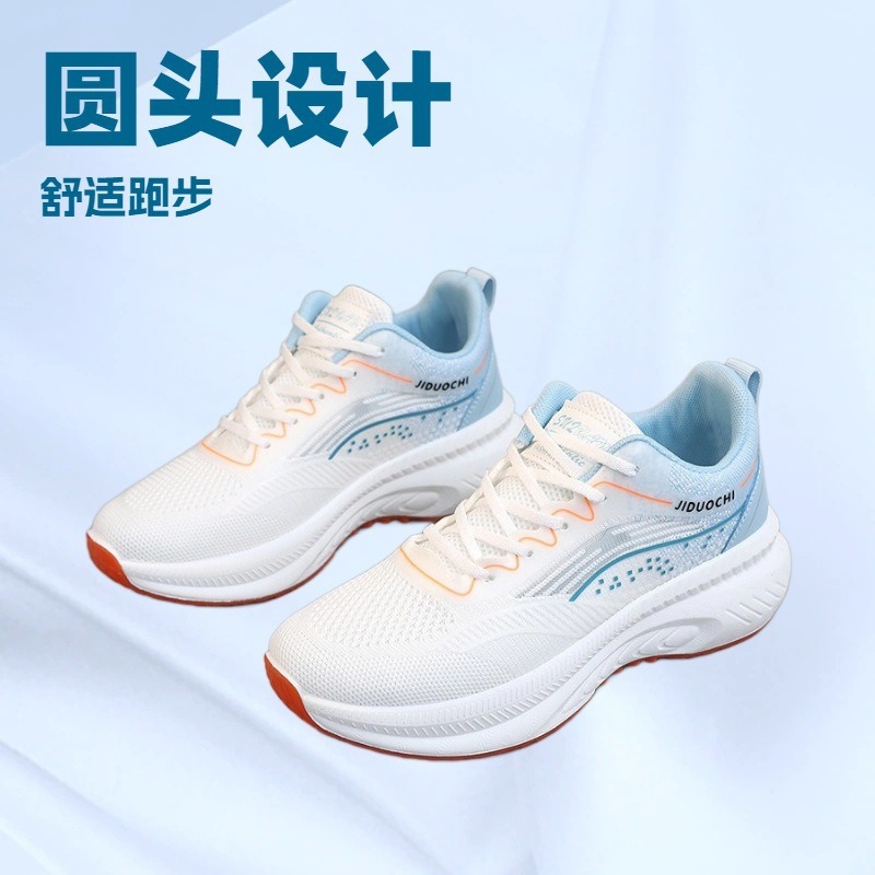 2025新款运动鞋女透气网面网鞋百搭休闲单鞋轻便软底小白鞋跨境
