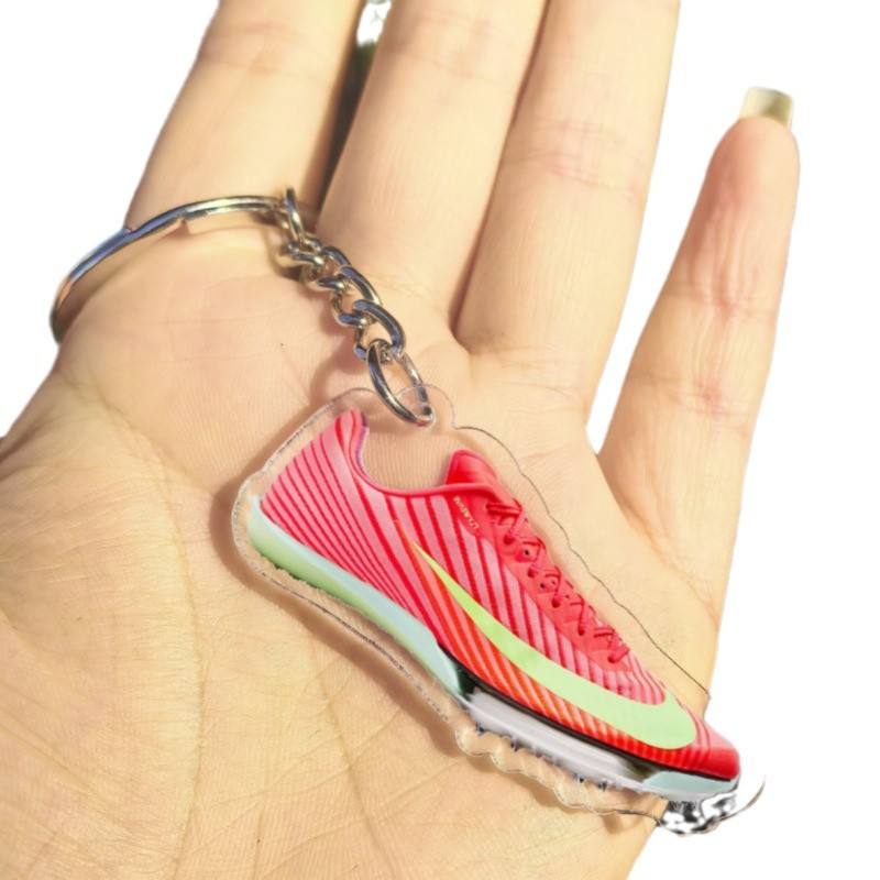 (2개) 육상 선수 네일 슈즈 키 체인 펜던트 런닝 슈즈 스프린트 미드 필드 러닝 스포츠 학생 백팩 교수형 스포츠 스토어 선물