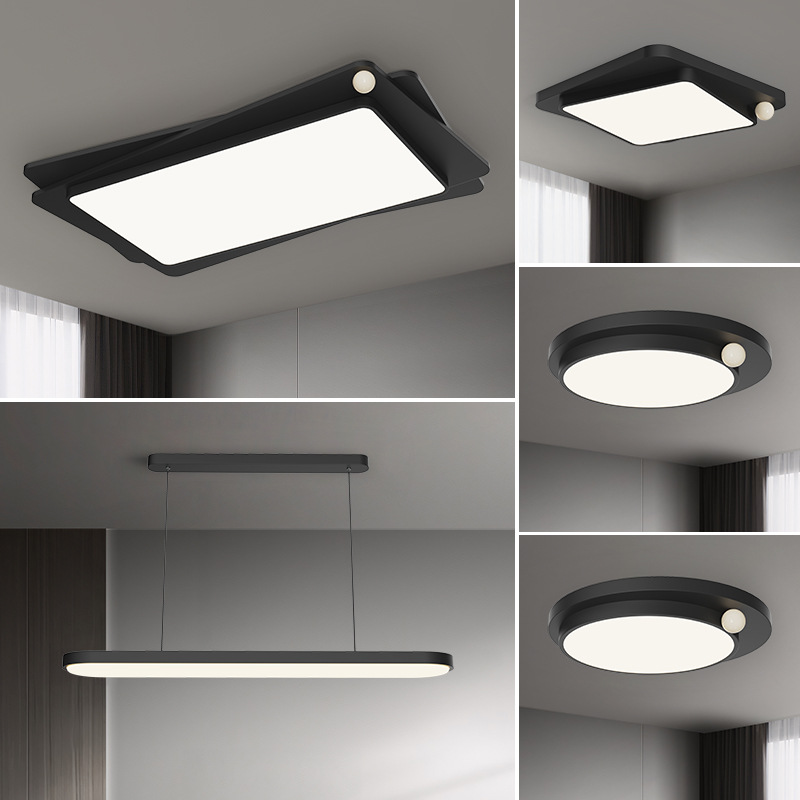 Luz principal de la sala de estar 2025 nuevo estilo italiano minimalista de alta gama LED atmósfera creativa dormitorio principal sala lámpara de techo del vestíbulo