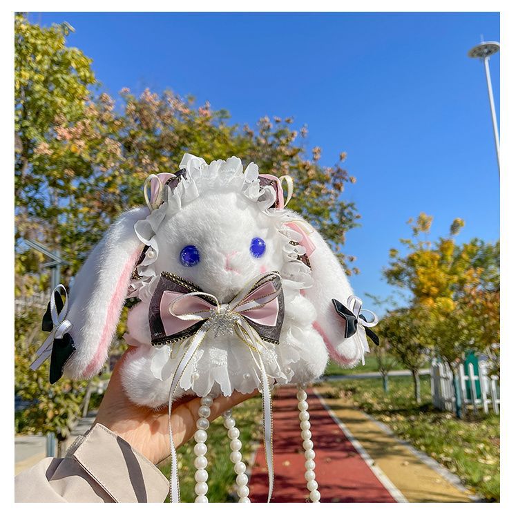 로리타 토끼 (검정색) 눈꽃 무늬 랜덤 발송