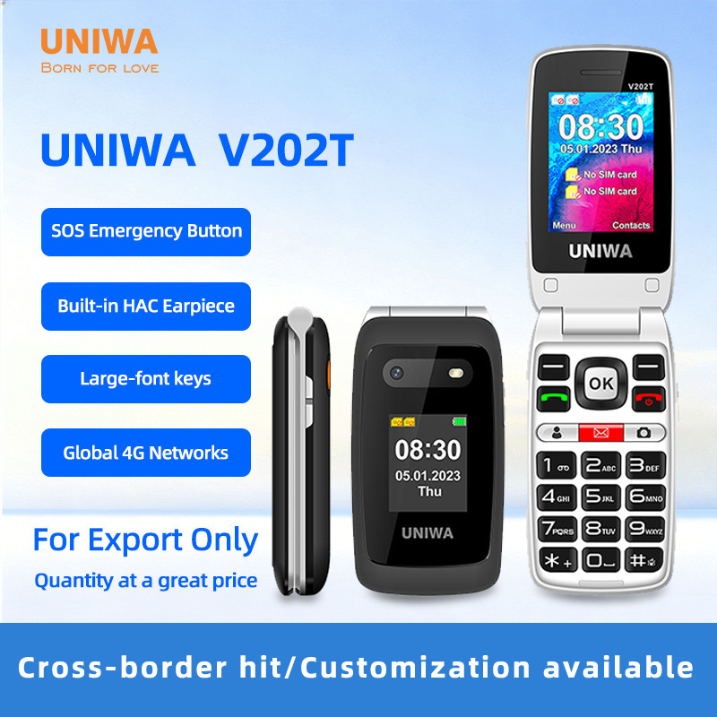 Cross-Border New Model Flip Phone with Button Functions for the Elderly, Global 4g Frequency Band, Dual Sim Dual Standby, Sos Feature, Mobile Phone for Seniors