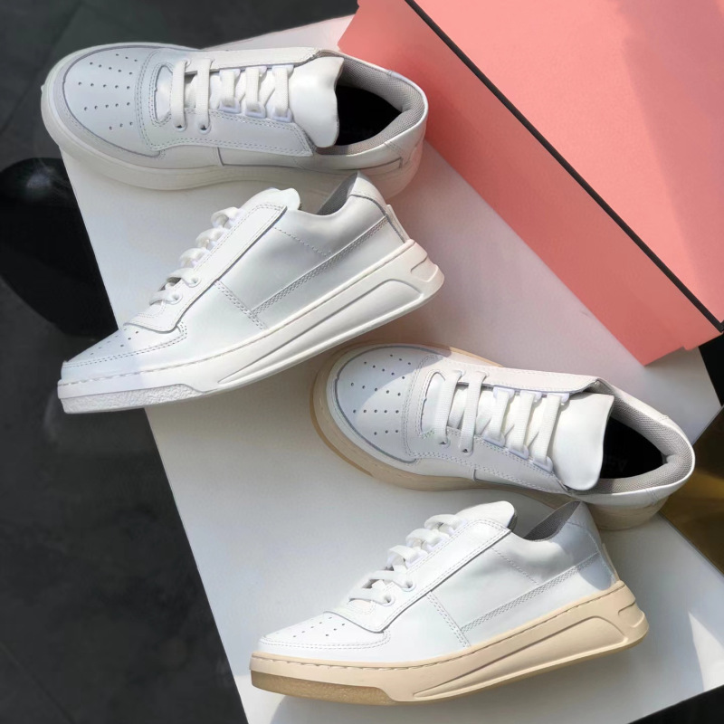 2022 Spring/Summer Casual Smiley Face White Flat Lace-Up Sneakers for Women with Thick Soles for Height Increase 2022 Spring/Summer Casual Smiley Face White Flat Lace-Up Sneakers for Women with Thick Soles for Height Increase