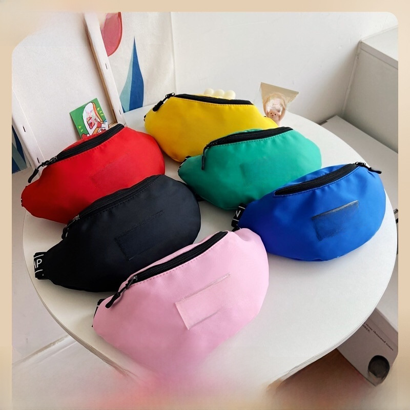 Korean version children's bag boys trendy cool chest bag for boys and girls simple casual letter waist bag outdoor crossbody bag wholesale